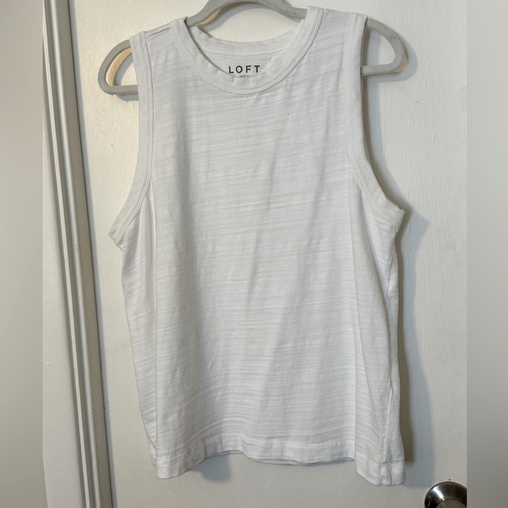LOFT white tank top size XL